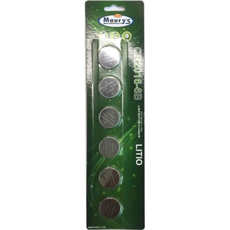MAURY'S BATTERIE LITIO CR2016 3V 6 PZ