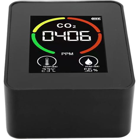 Moniteur de Qualité d'Air avec Détecteur CO2, Thermomètre et Hygromètre Intérieur USB (1/5)