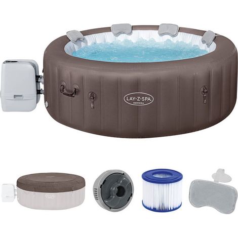 Bestway Lay-Z-Spa Dominica Smart HydroJet Idromassaggio Gonfiabile 6 Persone 196x71 Cm Marrone