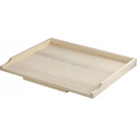 KADAX Holzbackbrett aus Pappelholz, Teigbrett, Backbrett, Einseitig, 50x70cm