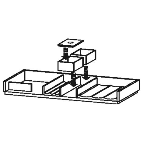 Sistema d'arredo Duravit per mobili di larghezza 68,4 cm, senza foro per sifone, Colore (anteriore/corpo): acero massiccio - UV988007878 (1/2)