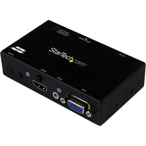StarTech.com Switch Commutatore 2x1 HDMI + VGA a HDMI - Switch Convertitore HDMI / VGA a HDMI con commutazione prioritaria - 1080p (1/4)