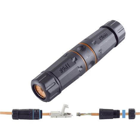 BKL Electronic 10121207 LSA Verbinder, CAT 6a, IP68, Outdoor Schwarz Inhalt: 1 St.