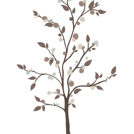 Stickers - Arbre Avec Des Feuillages Violets - Hauteur 45,7 cm (1/3)