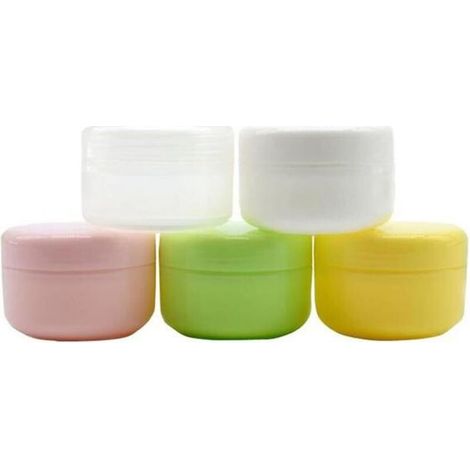 5PCS 100ml 3.5oz Vide-Rechargeable Crème Visage Plastique Protège-Oeil Pot Contenant Pot Lip Balm Lotion Rangement Maquillage (1/4)