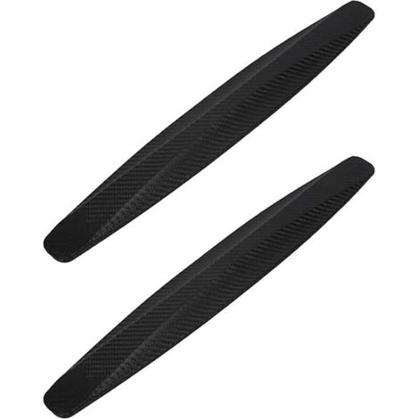 Lot de 2 Protections d'Angle de Pare-chocs en Caoutchouc Universel, Bandes Autocollantes Anti-Rayures Noires pour Voiture (1/5)