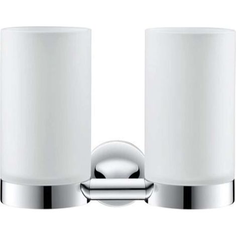 Duravit Starck T - Portaspazzolino e dentifricio doppio, vetro opaco/cromo 0099481000 (1/2)