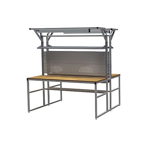 Banco de trabajo workalu® de aluminio con estructura modular  (1/4)