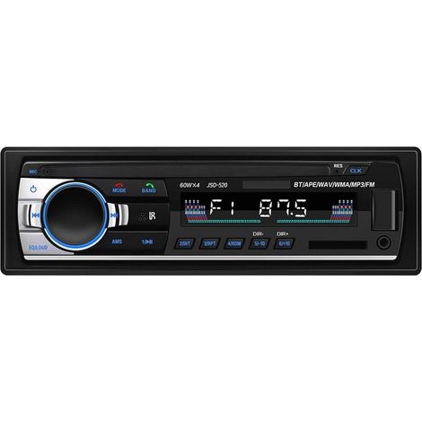 Autoradio Bluetooth FM 4 x 60 W – Lecteur MP3 USB/SD/AUX – Télécommande IR – Égaliseur avec 10 scènes – Réception radio parfaite (1/5)