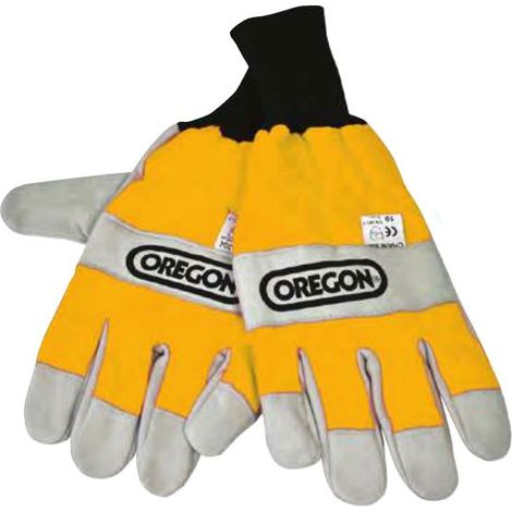 Oregon Forst Handschuhe Schnittschutz beidhändig gelb M-XL EN 381 Kettensäge