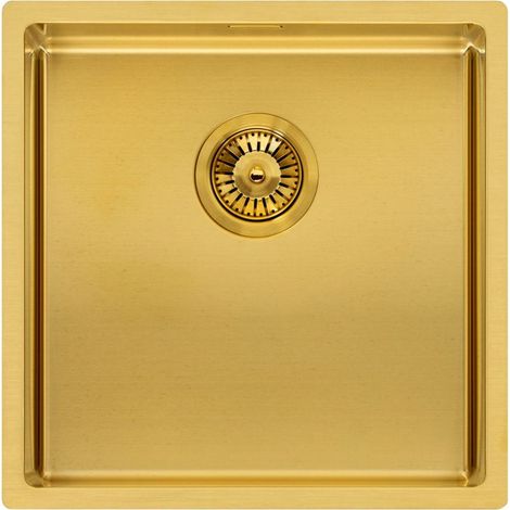 Reginox Spülbecken, PVD Küchenspüle Miami 40x40 cm, Gold R30714 (1/5)