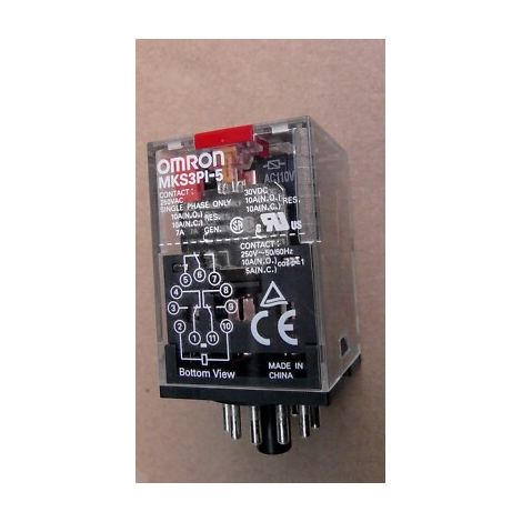 2 Relais OMRON MKS3PIN-5 , 110V - 10A 11 PINS Relay 2 u