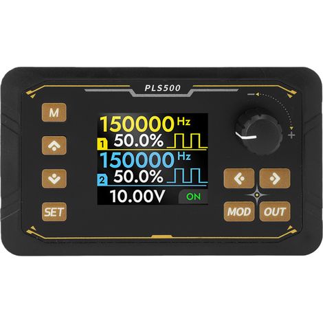 Zweikanaliger PWM-Signalgenerator von 1 Hz bis 500 kHz, 0 bis 100 % Tastverhältnis, 1,8-Zoll-Farbdisplay, Zeitgebersteuerung, industrieller Servomotor-Impulstester (1/5)