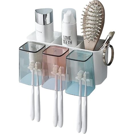 Wall-Mounted Toothbrush Holder Self-Adhesive Toothbrush Holder (1/5)