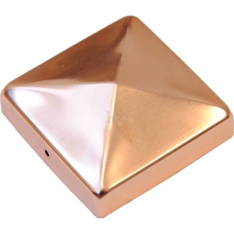 Pfostenkappe in Pyramidenform Kupfer 91x91 mm