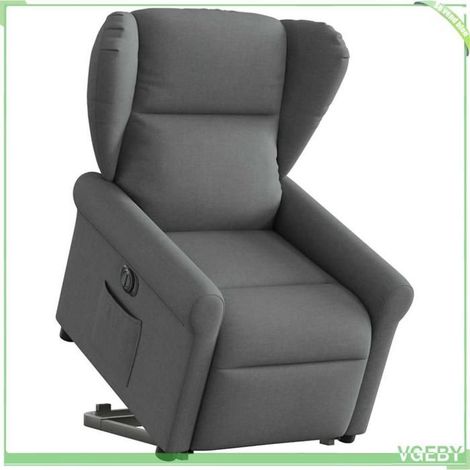 Fauteuil inclinable électrique - Mod. 3303395 - Tissu gris foncé - Releveur 135° - Largeur siège 50 cm (1/5)