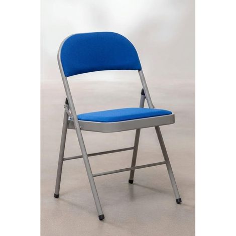 ORION91oficial® - Silla Plegable ARIES Terciopelo Azul, Comedor Oficina Salón Teletrabajo Cocina - spaziOrion91 - Pack x2 (1/5)