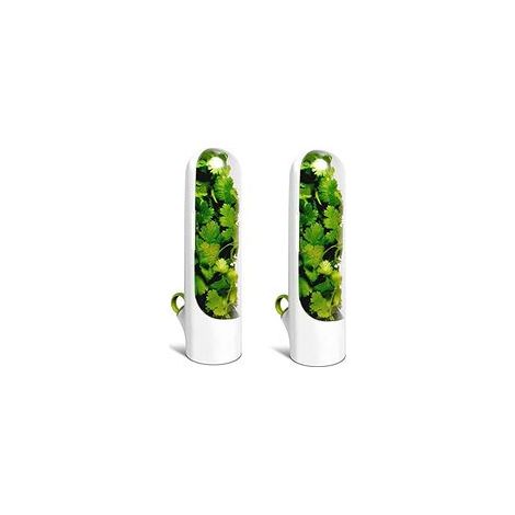 Knadgbft Lot de 2 boîtes à capsules – Boîte de conservation pour herbes aromatiques, conteneurs de conservation des aliments, conservation des légumes pour aneth et coriandre (1/5)