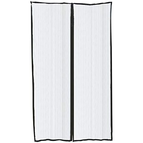 Moustiquaire de Porte en térylène Noir 130 x 220 cm 130 x H. 220 cm. (1/2)