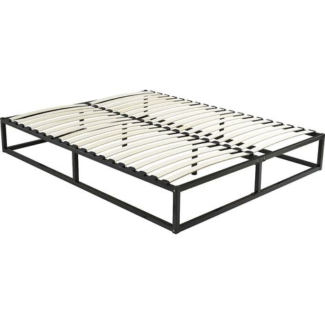 Rete Rete a doghe in Metallo 140 x 190 cm 2 x 19 doghe Nero - RAMMUS di YSMÉE (1/5)
