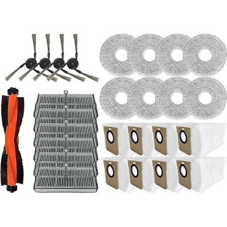 Filtre pour aspirateur brosse pour aspirateur Filtre de brosse pour aspirateur filtre de 27PCS Aspirateur Brosse Filtre Serpillière Cloth Sac à poussière Kit pour Omni M40 D110CN Aspirateur pièce déta (1/5)