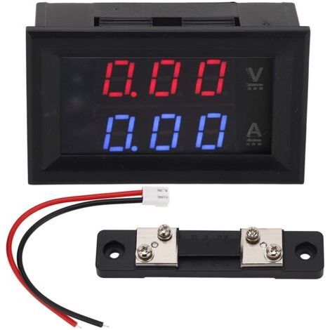 Voltmètre numérique, ampèremètre, testeur de tension, détecteur d'ampli, moniteur d'ampérage LED, jauge DC0-100V 50A avec inverseur (1/5)