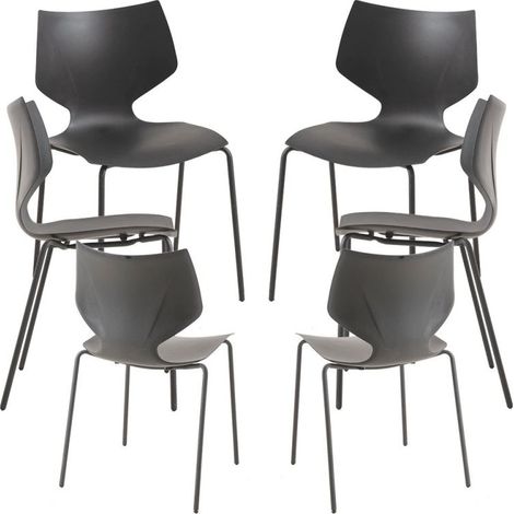 Packs Sillas Comedor - Pack 6 Sillas Plecy - Negro (1/5)