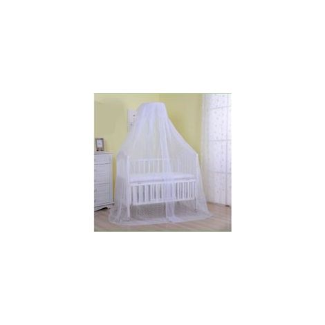 (Blanc)Ciel de Lit Bébé avec Support - Voile Grande Taille Moustiquaire Décorative - Blanc (1/3)