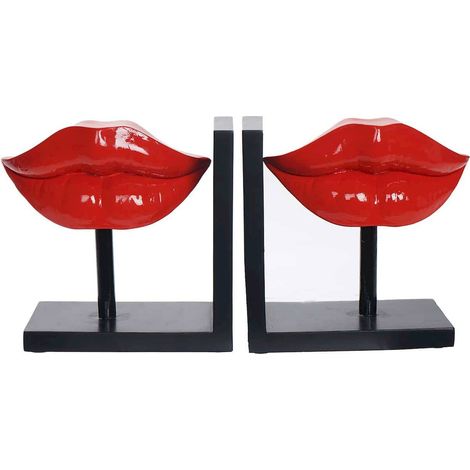 Support livre lèvres élégantes en résine - Rouge intense (1/2)
