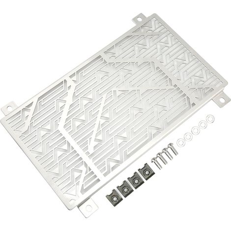 Grille de radiateur moto en acier inoxydable, protection réservoir d'eau, remplacement pour NINJA 250 300 400 2018+ (Argent) (1/5)