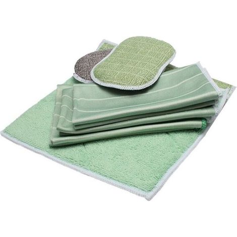 Lot de 6 Éponges Microfibre Bambou - Nettoyage et Polissage pour Surfaces Délicates - Vitres, Carrosseries, Vitrocéramique, Lunettes, Écrans (Classic) (1/4)