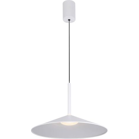 Lampada a sospensione bianca cono piatto LED 9W Sardena Italux