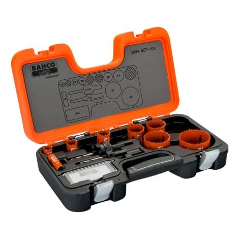 Set di frese a tazza bimetalliche Sandflex 16-67 mm (11 pz) - BAHCO 3834-SET-103
