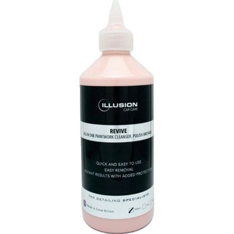 Illusion Revive 500ml All in one Cleaner Wax Polish 3 in 1 Carnauba Paintwork (1/2)