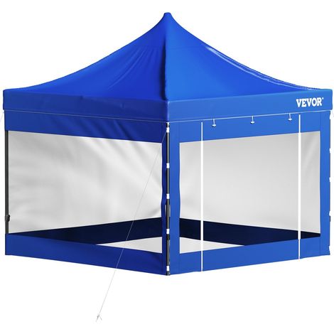 Tente pliante 304,8 x 304,8 cm avec parois latérales amovibles et sac à roulettes, résistante aux UV, imperméable, idéale pour jardin et fêtes. (1/5)