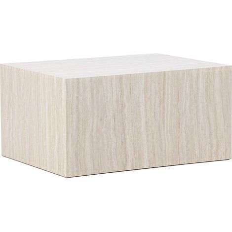 Table basse en MDF effet travertine York 40 x 60 x 80 cm (1/4)
