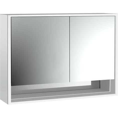 emco loft Lichtspiegelschrank mit Unterfach, 1000mm, 2 Türen, (1/4)