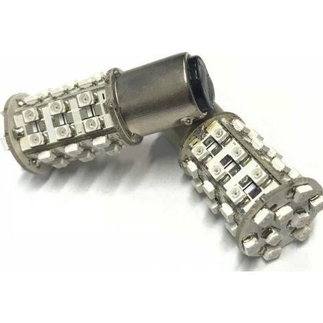 Coppia 2 Lampade Led BAY15D 1157 P21/5W Con 39 Smd 3528 Colore Rosso 2V 2W