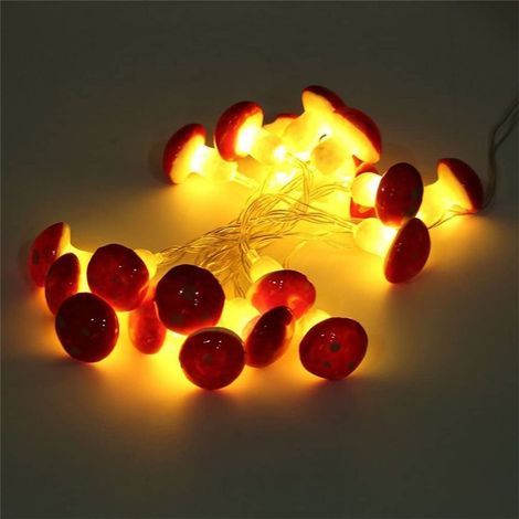 Guirlande lumineuse LED champignon 20 LED, guirlande lumineuse de jardin LED KLB (1/5)