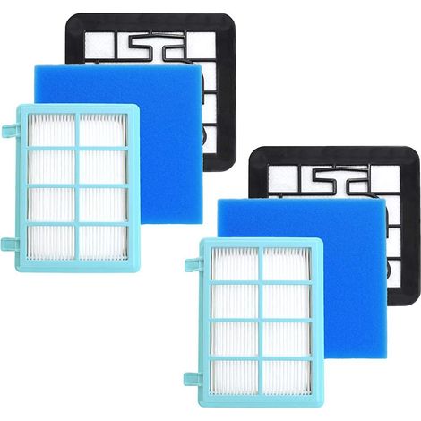 2 filtres pour aspirateur Philips PowerPro Compact FC9331, FC9332, FC9334 et PowerPro Active FC9550, FC9555, FC9556-AquaForge (1/5)