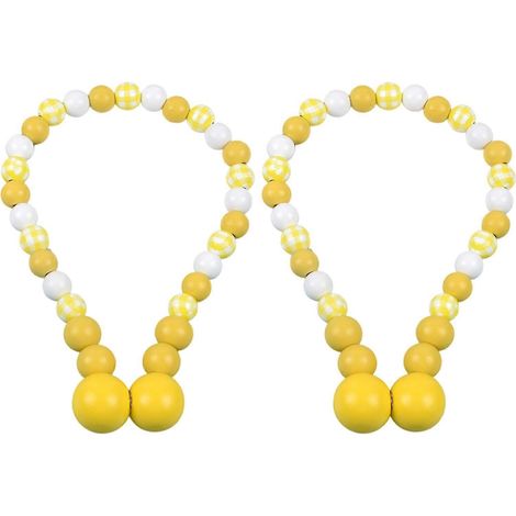 Embrasses de rideaux magnétiques en perles de bois, embrasses simples et élégantes pour la décoration intérieure (1/5)