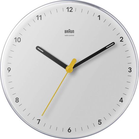 Horloge murale Braun 67685 radiopiloté(e) 230 mm blanc