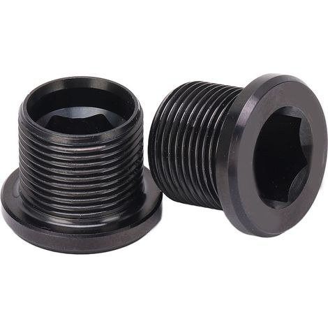 Écrou de plateau de chaîne en acier inoxydable pour vélo de route, vis de fixation pour manivelle, 2 pièces noires (1/5)