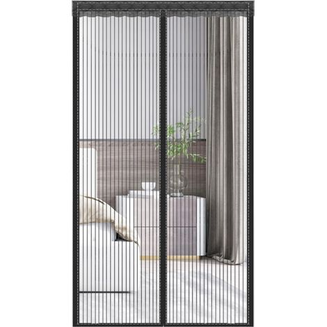 Magnétique Volée la Porte de l'Écran, 120 x 220 cm, Mouche de Rideau, Pas de Forage, la Protection contre les Insectes Rideau avec Bande, moustiquaire Magnétique pour Porte de Balcon, Porte Patio, Sal (1/5)