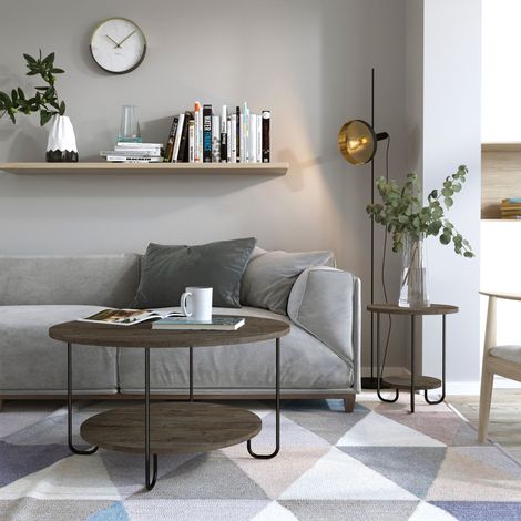 Decortie Corro Table basse moderne café foncé multi-usages H 45cm