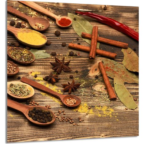 Panneau en verre POUR la cuisine 60x65 Épices (1/5)