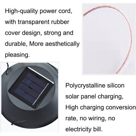 Solarbetriebene Windspielleuchte für Bauernhäuser, hängende solarbetriebene Windspielleuchte für Terrassen und Gärten (1/5)