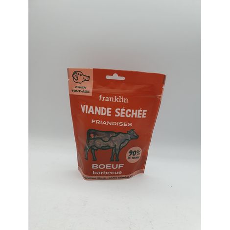 FRANKLIN - Viande séchée bœuf barbecue - 90% viande - Sans céréales - Mono-protéine - Voir photos (1/5)