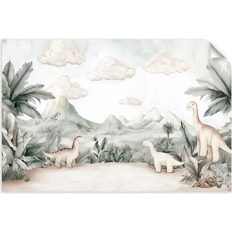 Selbstklebendes Poster – Wandsticker Blumen Pflanzen in einer Vase in einer Nische 30x20 cm