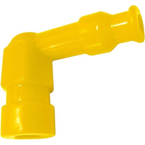 Antiparasite universel capuchon de bougie connecteur câble allumage fil bougie Moto Quad Scooter Tondeuse Tracteur Débroussailleuse Motoculteur Mobylette, jaune (1/5)